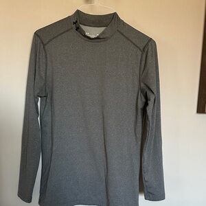 Men’s Under Armour Gray Long Sleeve Size M Cold Gear Turtleneck Shirt